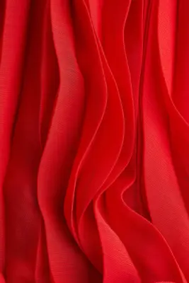 Jupe plissée vaporeuse - Rouge