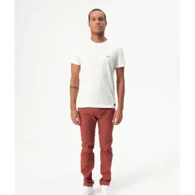 T-shirt écru Barthélémien "à vélo"