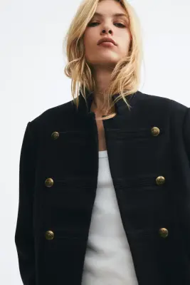 Veste à boutons - Bleu marine