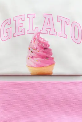 Ensemble 2 pièces en jersey de coton - Crème/Gelato