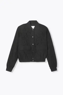 Blouson bomber en dentelle