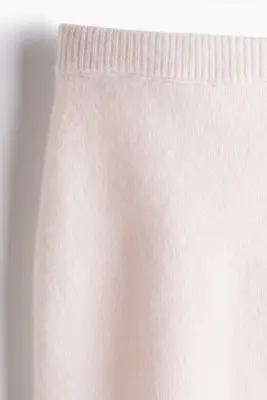 Jupe en maille fine - Rose pâle