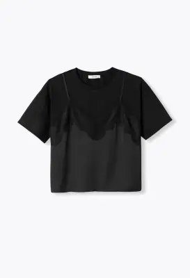 T-shirt et top effet superposé