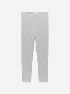 Leggings en jersey côtelé, lot de 2 - Noir/Gris chiné