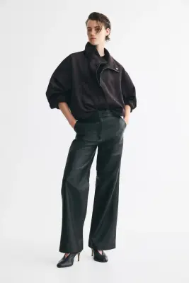 Veste oversize avec base à effet boule - Marron foncé
