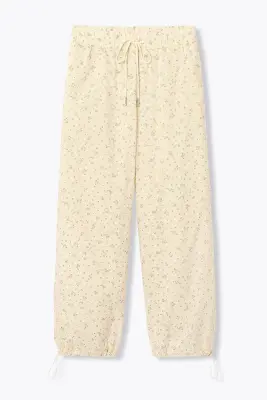 Pantalon parachute fleuri