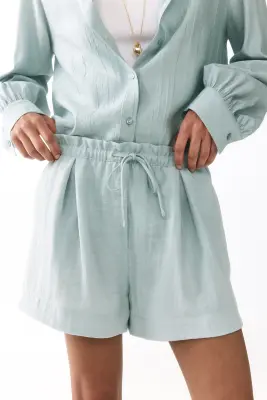 Short avec cordon de serrage - Turquoise ancien clair