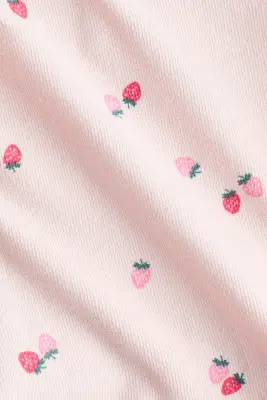 Ensemble 2 pièces en coton à motif - Rose clair/fraises