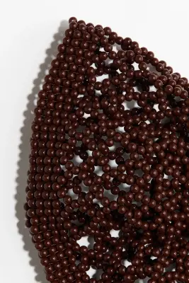 Bonnet de perles fantaisie - Marron foncé