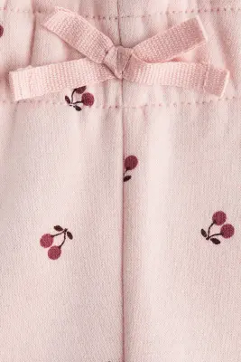 Pantalon jogger large en molleton - Rose clair/cerises