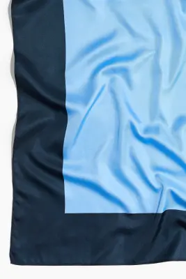 Foulard en twill - Bleu marine/bleu clair