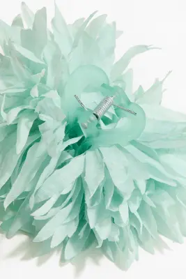 Pince à cheveux façon fleur - Vert menthe