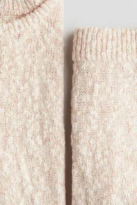 Ensemble 2 pièces en maille bouclette - Rose clair
