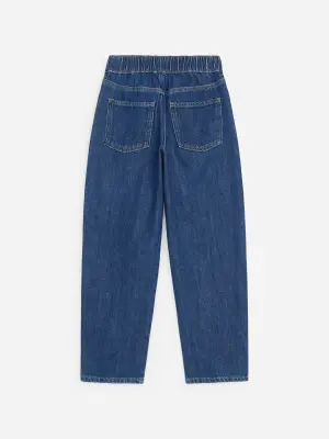 Pantalon en jean à enfiler - Bleu foncé