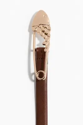 Ceinture fine - Marron