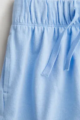 Short en jersey de coton - Bleu clair