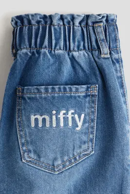 Jean à jambes larges avec motifs - Bleu denim/Miffy