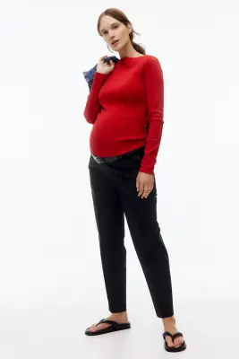 MAMA Pantalon cigarette - Noir