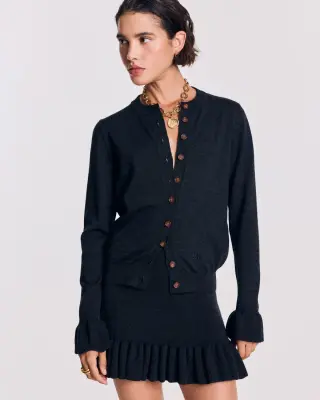 Cardigan Rosalia gris anthracite