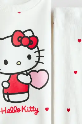 Ensemble 2 pièces avec sweat et legging - Crème/Hello Kitty
