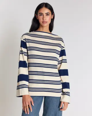Tee-shirt Lubin rayures bleu marine