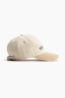 Casquette en coton avec broderie - Beige/The New Yorker