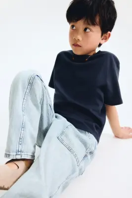 Pantalon en denim de coton - Bleu denim clair