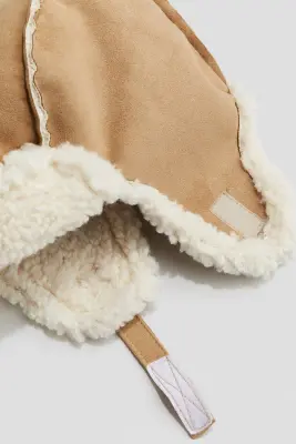 Bonnet à rabats d'oreilles - Beige