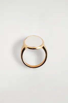 BAGUE CHEVALIÈRE BICOLORE - DORÉ / ARGENTÉ