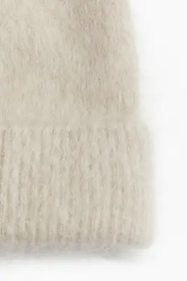 Bonnet en mohair mélangé - Beige clair