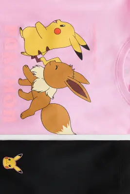 Ensemble imprimé 2 pièces en coton - Rose/Pokémon