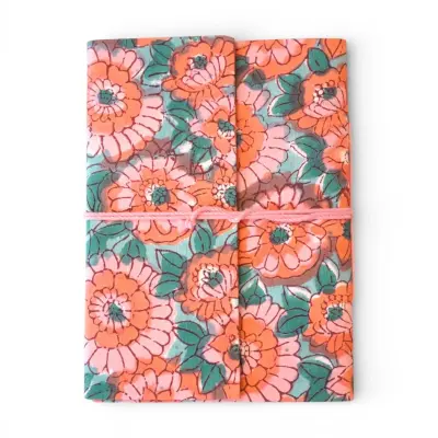 Carnet Fleurs Corail