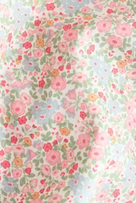 Ensemble 3 pièces en coton - Crème/fleuri