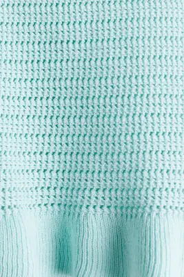 Top à bretelles fines en maille de coton - Turquoise clair