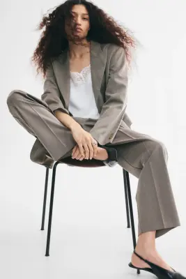 Pantalon chic en twill - Taupe