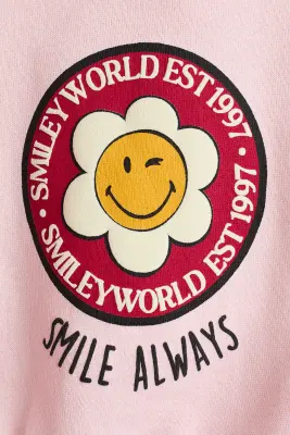 Sweat oversize imprimé - Light pink/SmileyWorld®