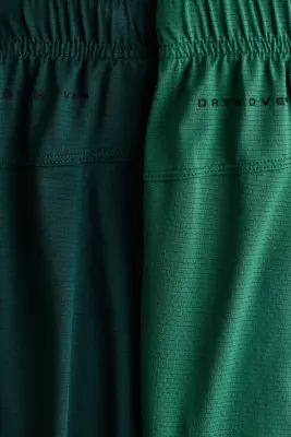 Lot de 2 shorts de sport DryMove™ - Vert foncé/vert