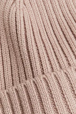 Bonnet en maille de laine - Beige