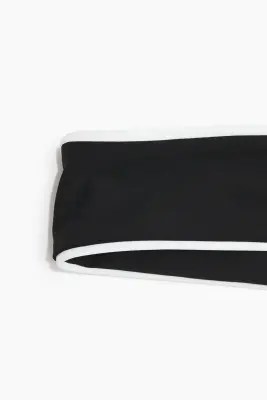 Bandeau large avec passepoils - Noir