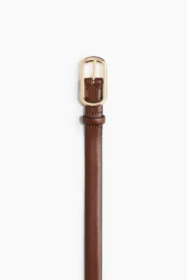 Ceinture en cuir fendu - Marron
