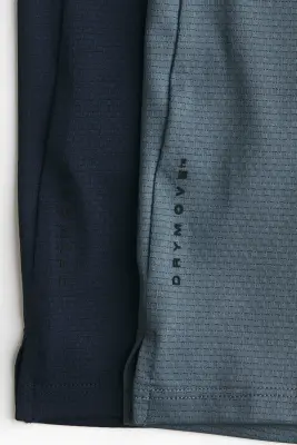 Lot de 2 T-shirts de sport DryMove™ - Gris foncé/noir