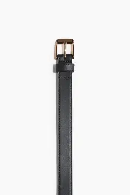 Ceinture en cuir fendu - Vert foncé