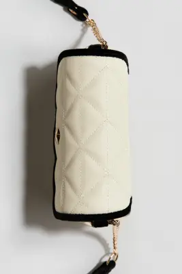 Sac bandoulière matelassé - Crème