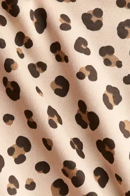 Sweat imprimé avec intérieur brossé - Beige clair/imprimé léopard