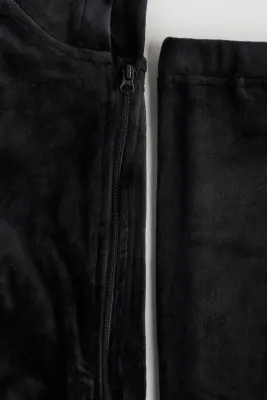 Ensemble 2 pièces en velours - Noir