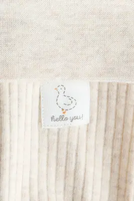 Coffret-cadeau 4 pièces en jersey de coton - Beige clair/nounours