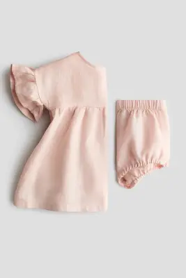 Ensemble 2 pièces en lin - Rose clair