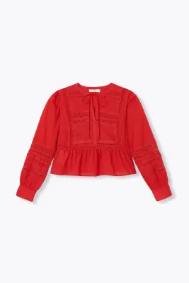 Blouse détail dentelle Femme