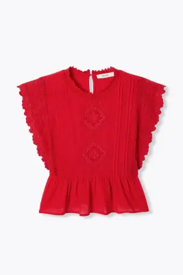 Blouse rétro-romantique Femme