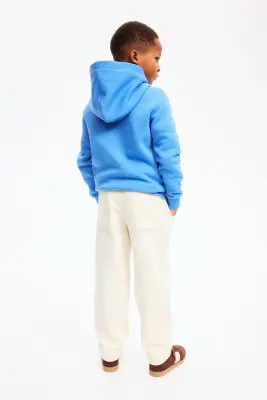 Loose Fit Tapered Leg Jeans - Crème